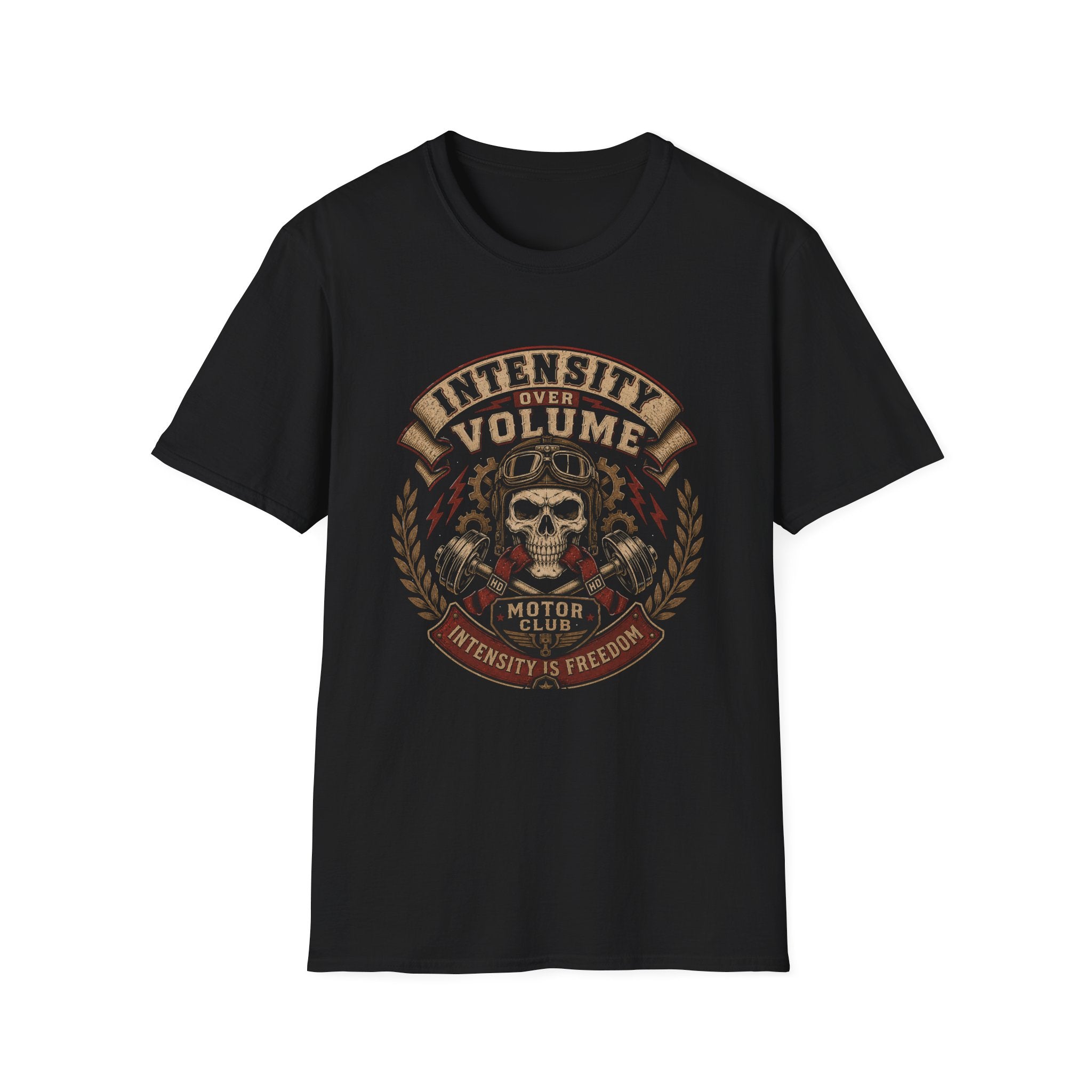 Intensity Over Volume Skull Motorcycle T-Shirt