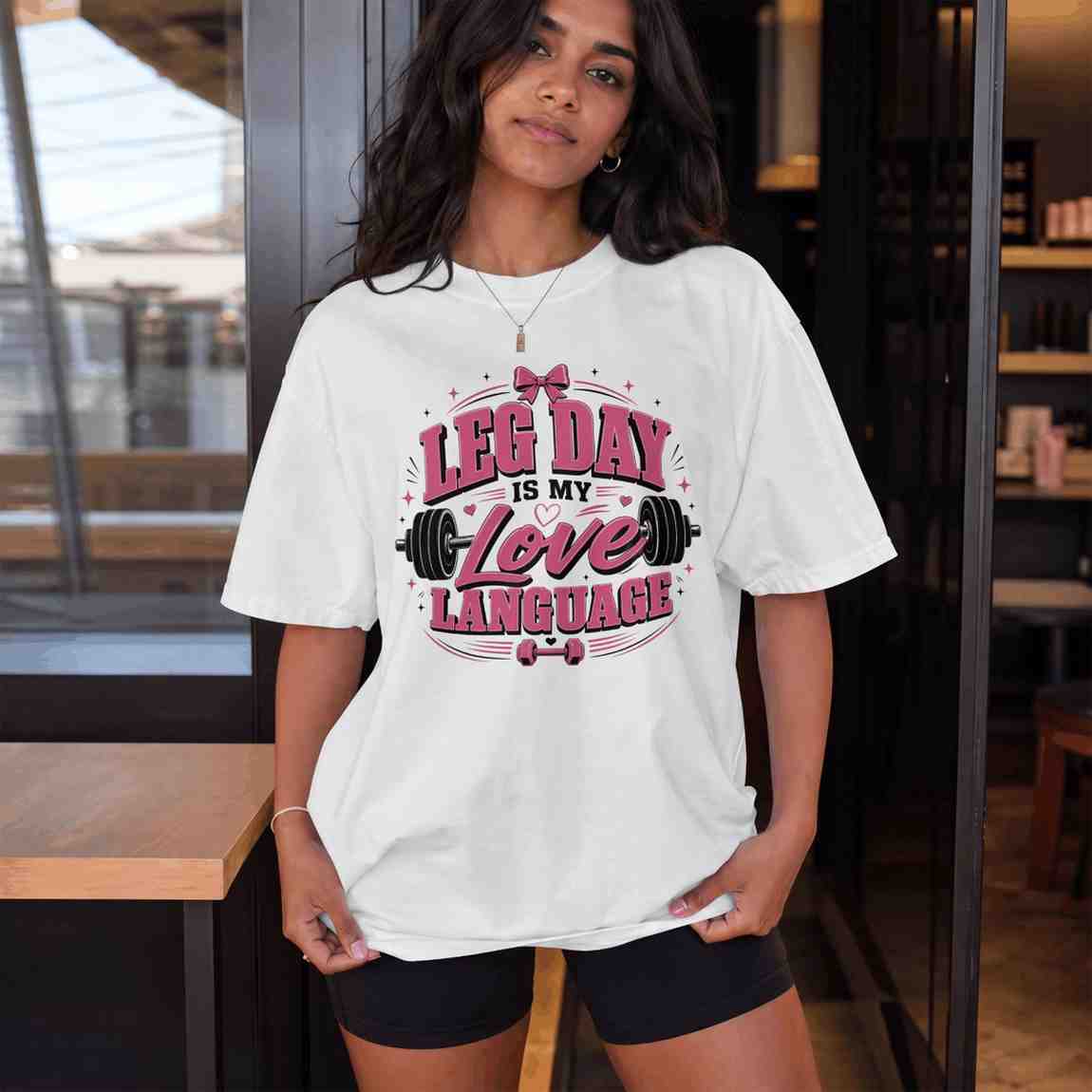 Leg Day Is My Love Language Oversized T-Shirt